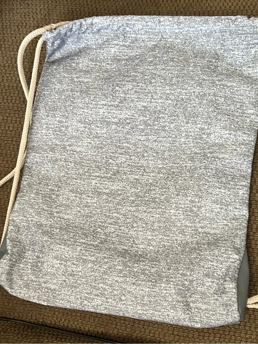 adidas Drawstring Backpack in Gold and Gray
